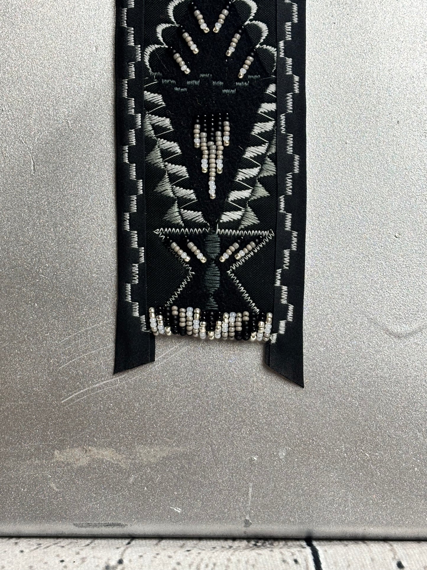 Black & White Appliqué Necktie