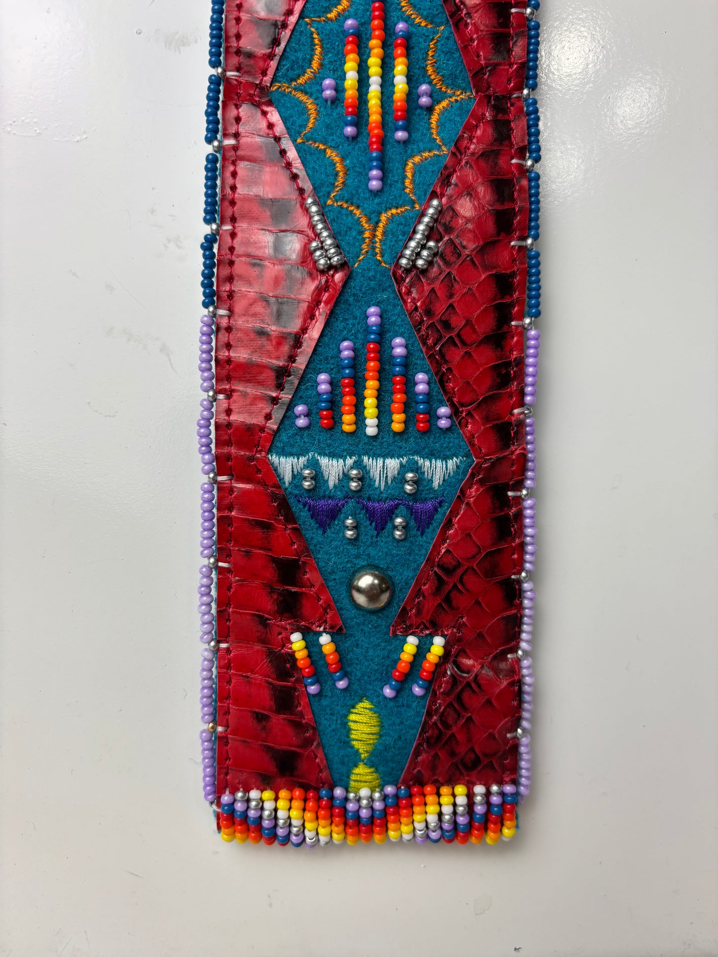 Snake Skin Appliqué Necktie