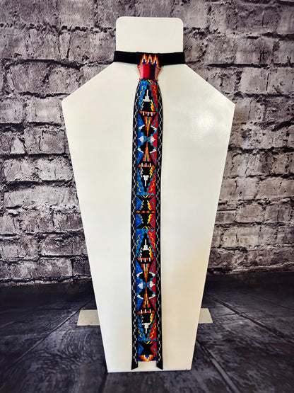 Red & Blue Appliqué Necktie