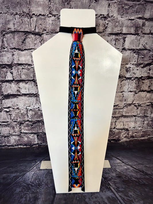 Red & Blue Appliqué Necktie