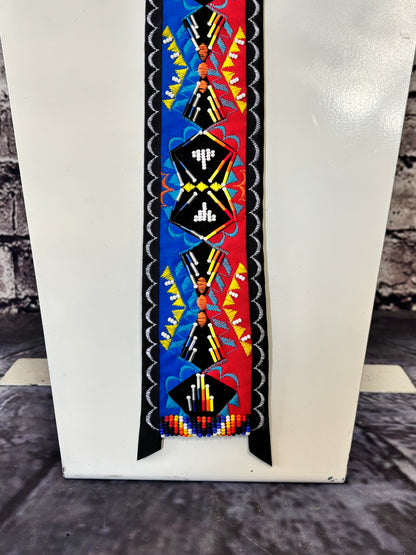 Red and Blue Appliqué Necktie