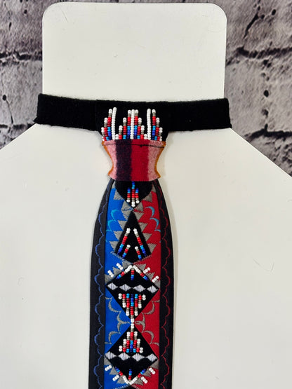 Red & Blue Appliqué Necktie