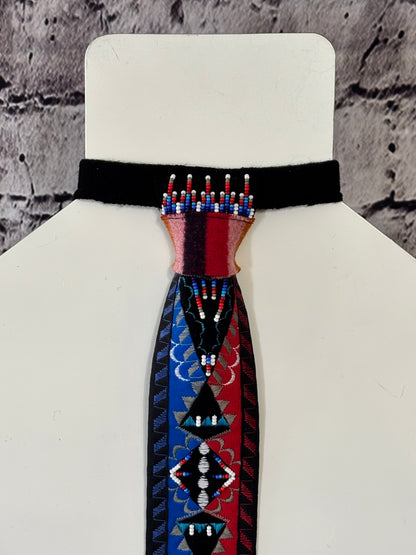 Red & Blue Appliqué Necktie