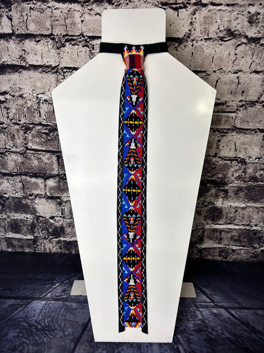 Red & Blue Appliqué Necktie