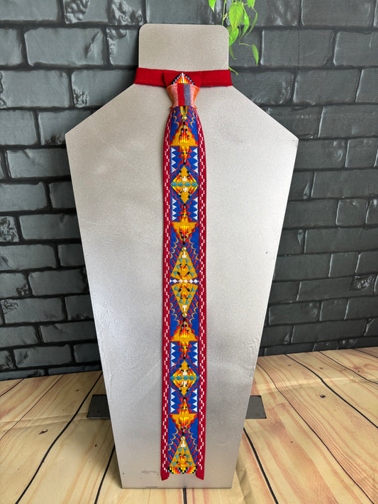Gold & Red Appliqué Necktie