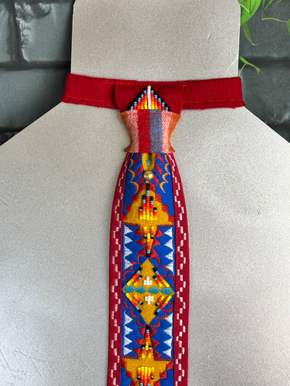 Gold & Red Appliqué Necktie