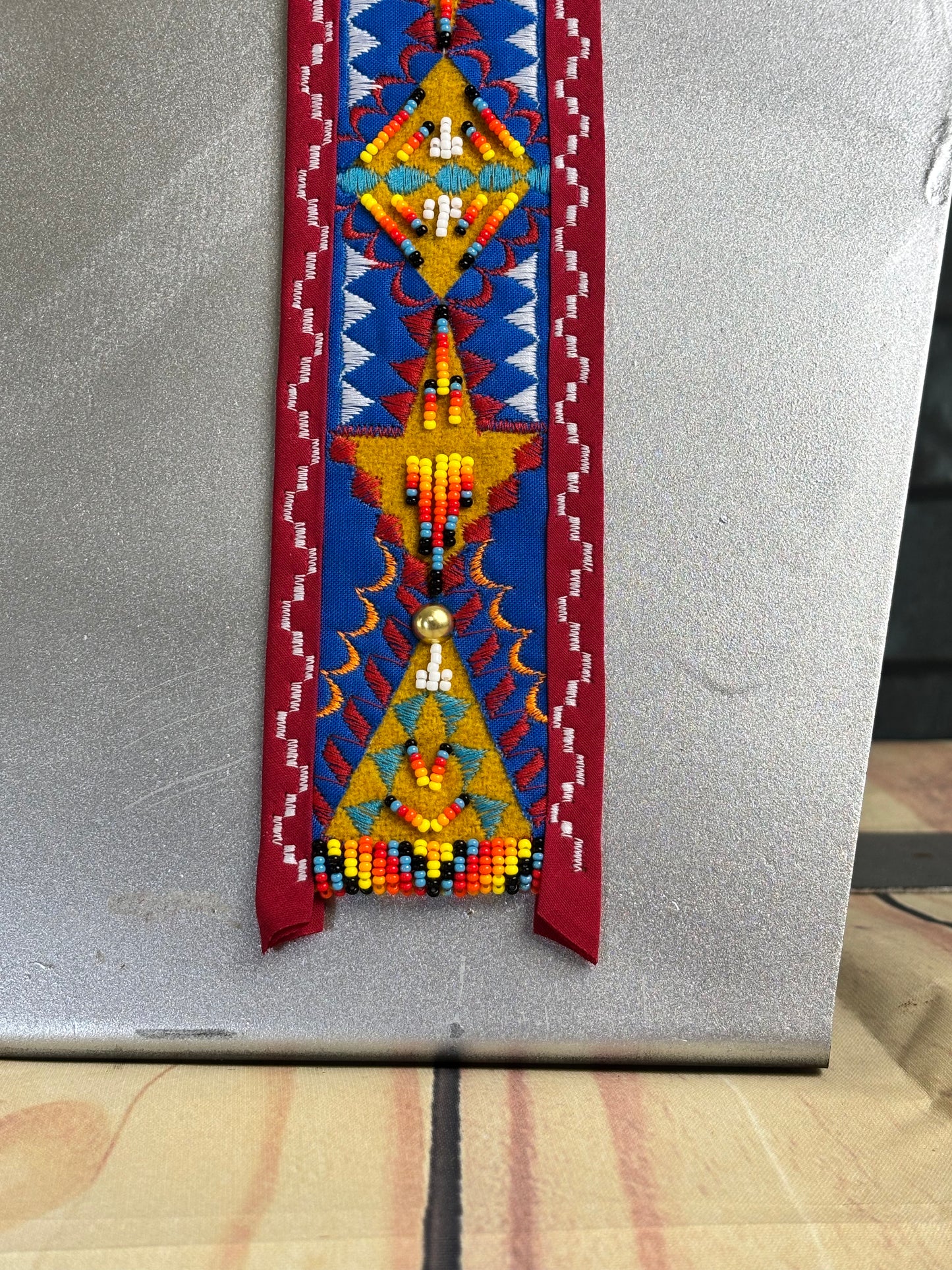 Gold & Red Appliqué Necktie
