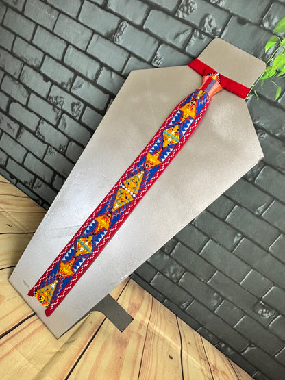 Gold & Red Appliqué Necktie