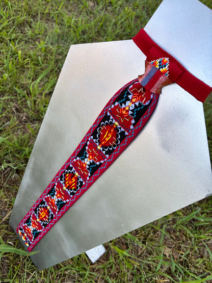 Red & Black Appliqué Necktie