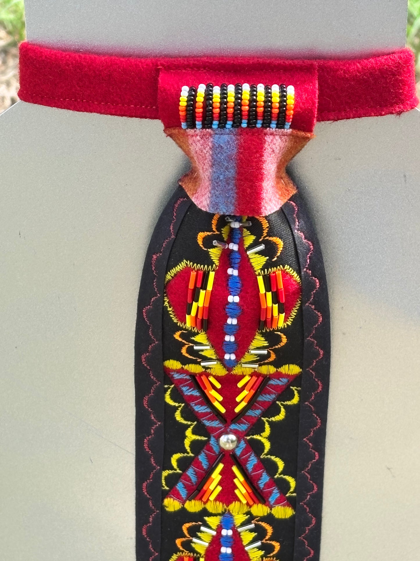 Black & Red Appliqué Necktie
