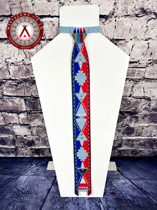 Simply Red & Blue Appliqué Necktie