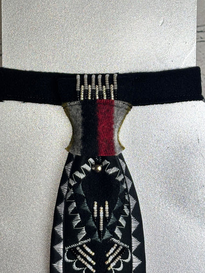 Black & White Appliqué Necktie