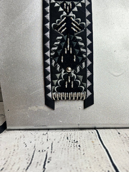 Black & White Appliqué Necktie