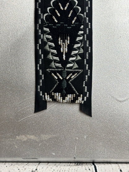 Black & White Appliqué Necktie