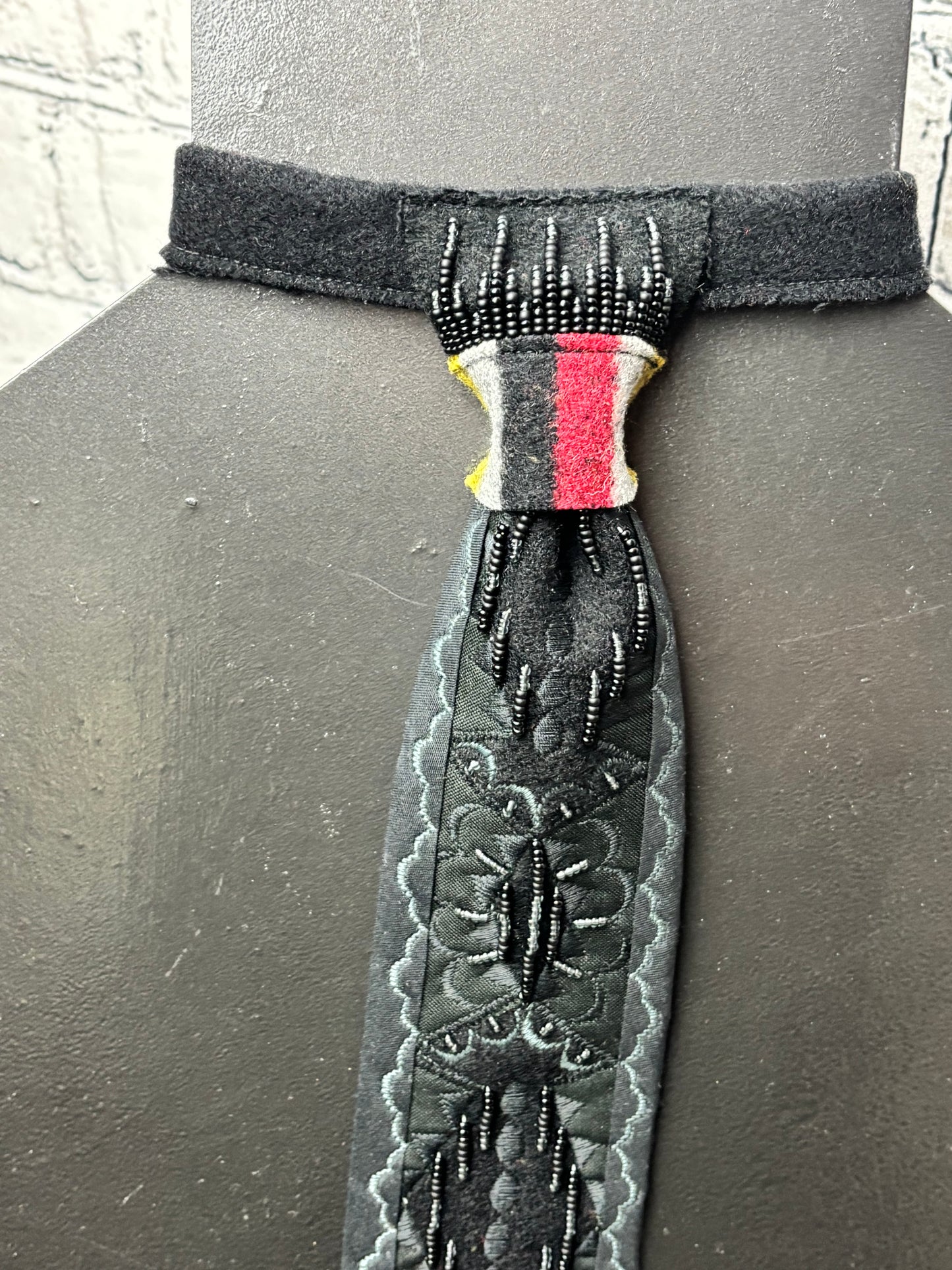 All Black Appliqué Neckties