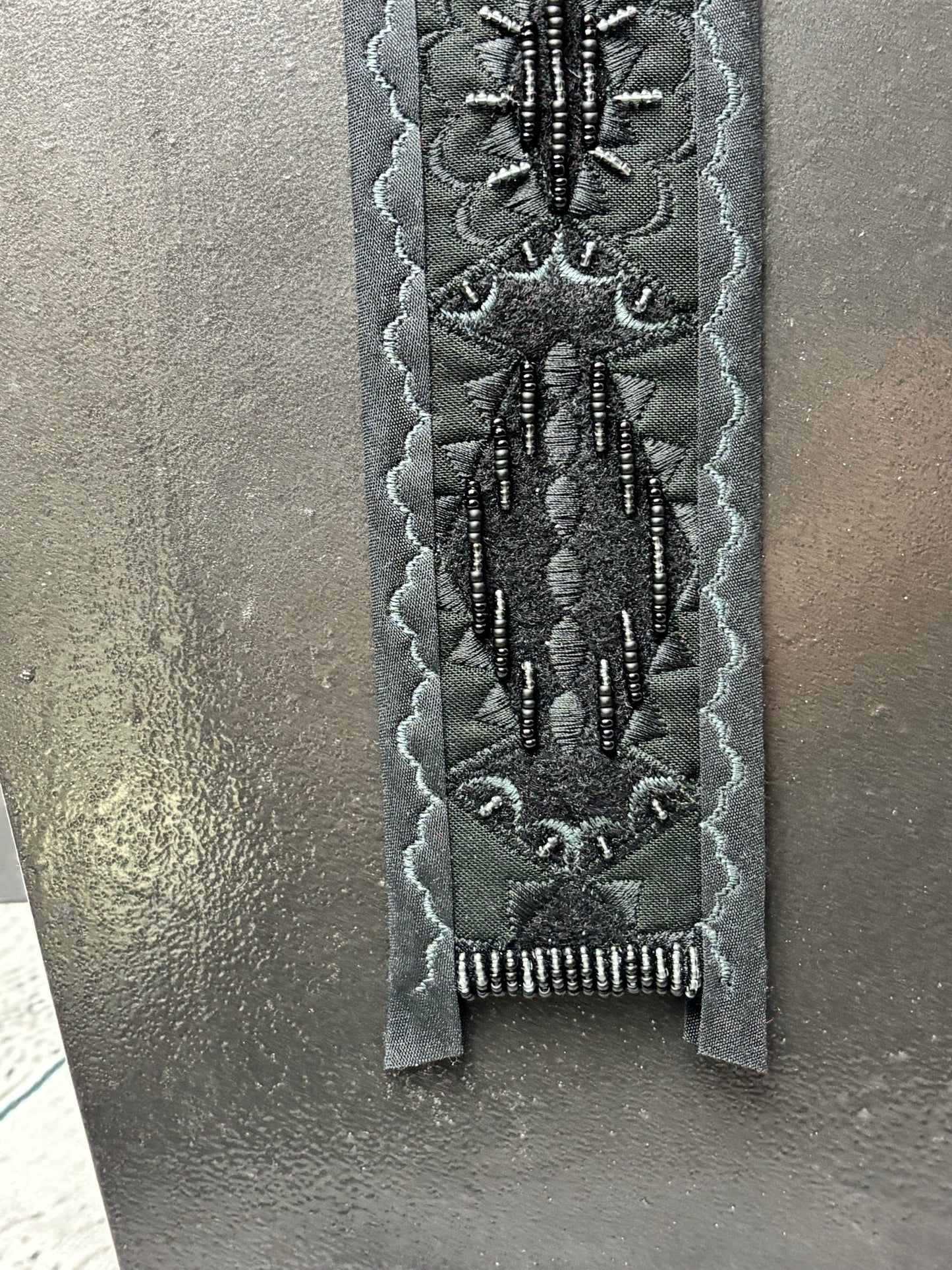 All Black Appliqué Neckties