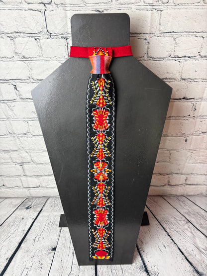Red & Black (Fire) Appliqué Necktie
