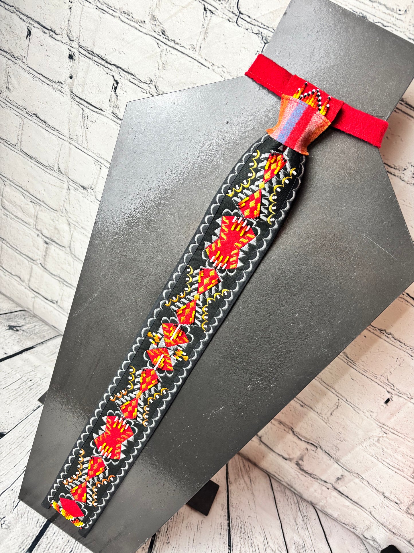 Red & Black (Fire) Appliqué Necktie