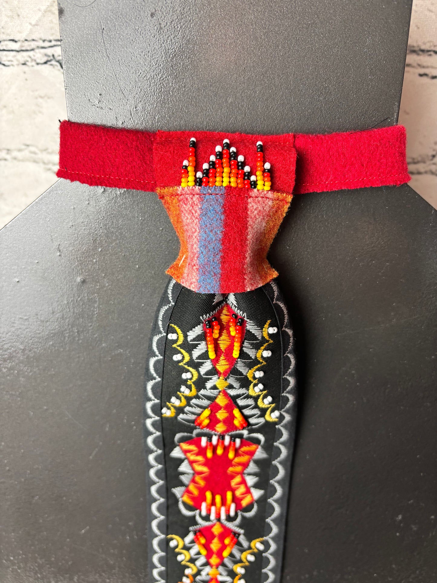 Red & Black (Fire) Appliqué Necktie