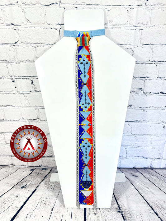 Red & Blue Simply Appliqué Necktie