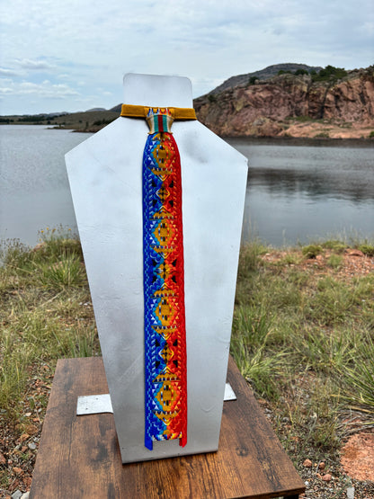 Red & Blue Appliqué Necktie