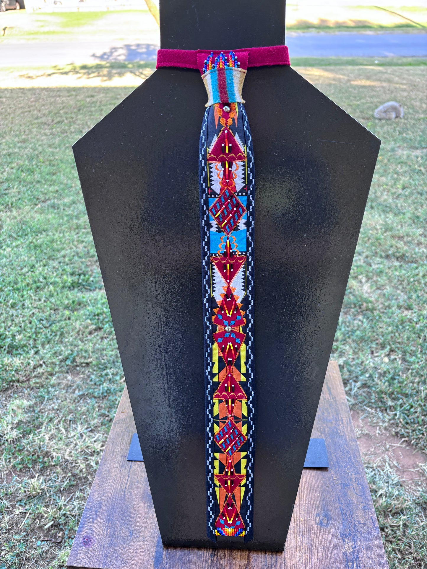 Red & Black Appliqué Necktie