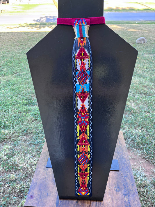 Red & Black Appliqué Necktie