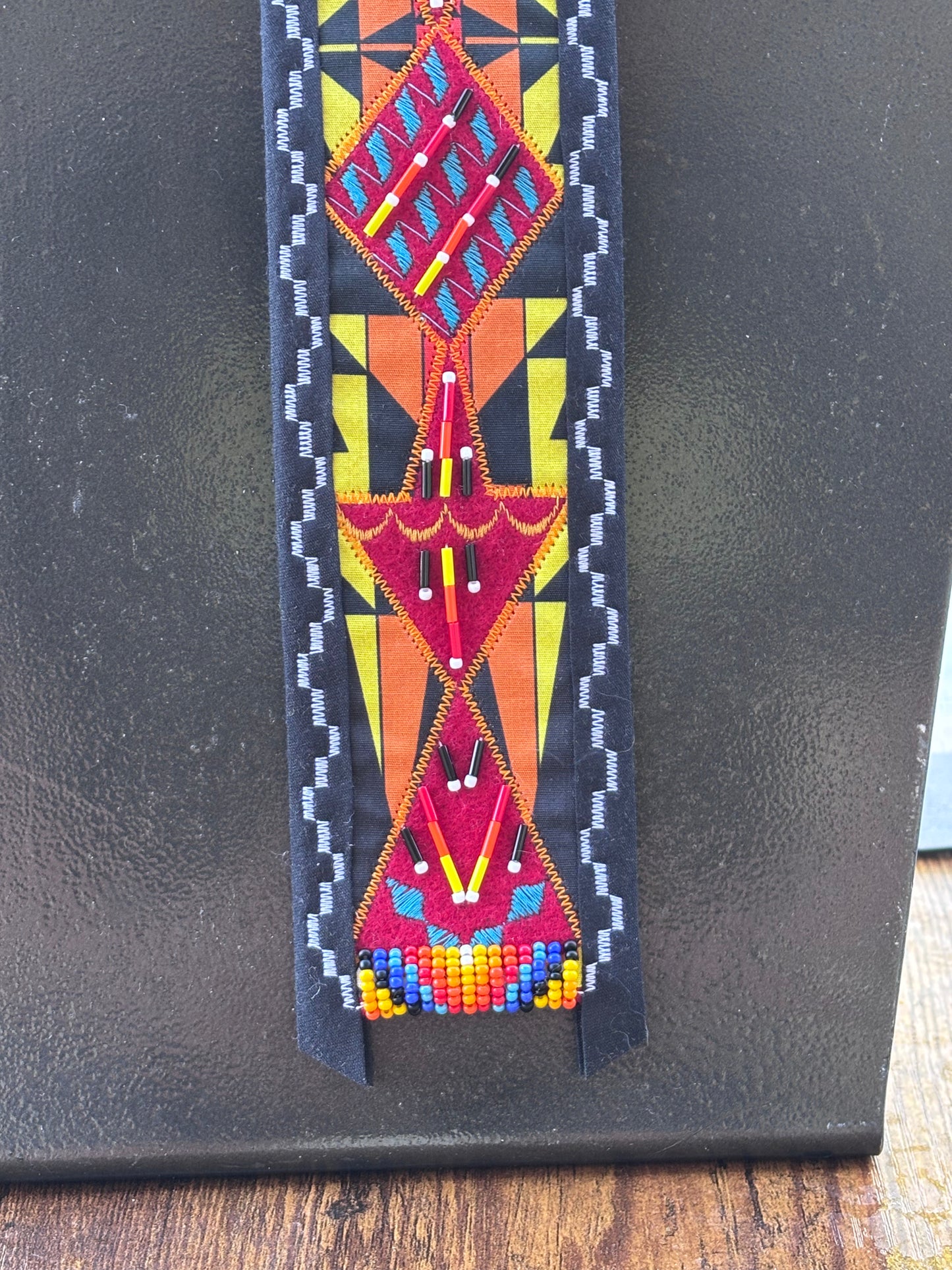 Red & Black Appliqué Necktie