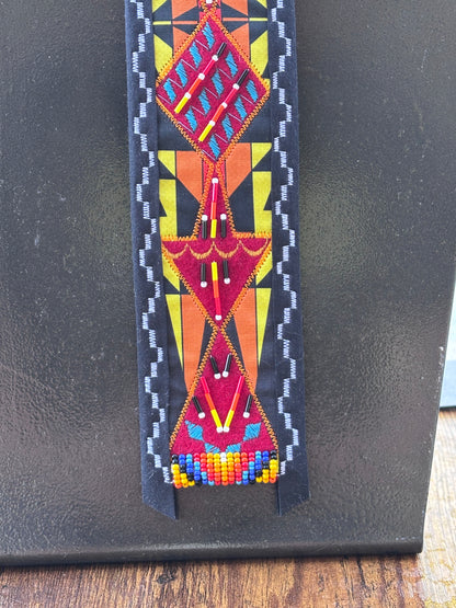 Red & Black Appliqué Necktie
