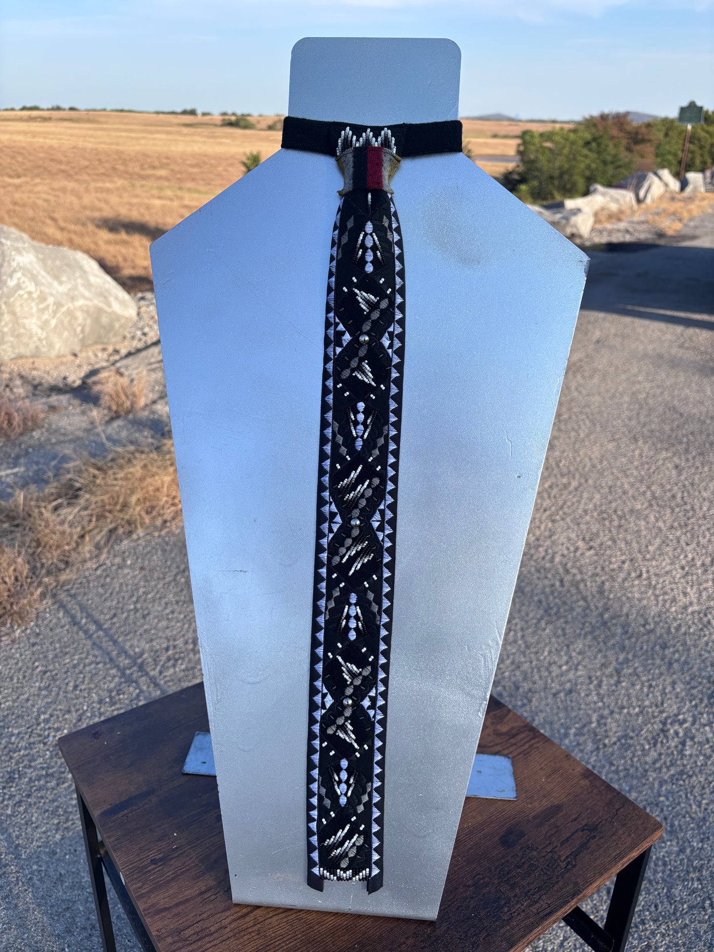Midnight Glow Applique Necktie