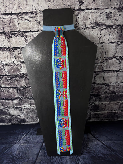Split Red & Blue Appliqué Necktie