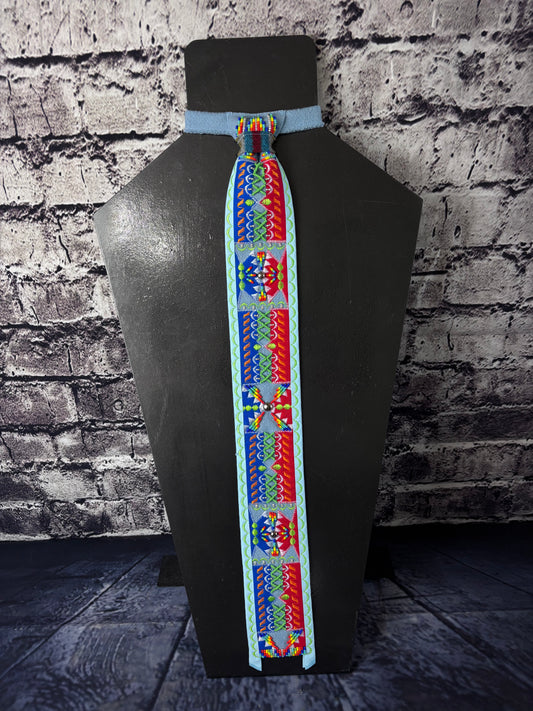 Split Red & Blue Appliqué Necktie