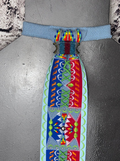 Split Red & Blue Appliqué Necktie