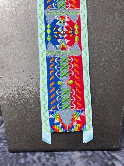 Split Red & Blue Appliqué Necktie
