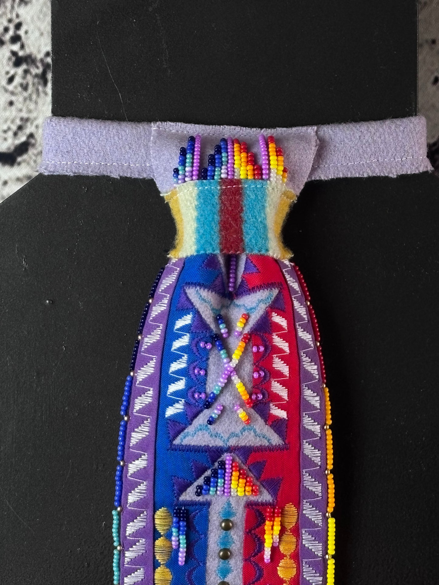 Violet Appliqué Necktie