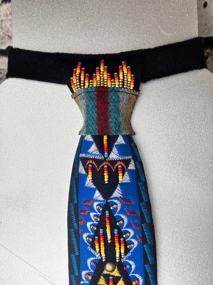Berry Blue Appliqué Necktie
