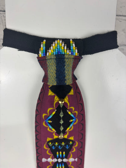 Maroon Appliqué Necktie