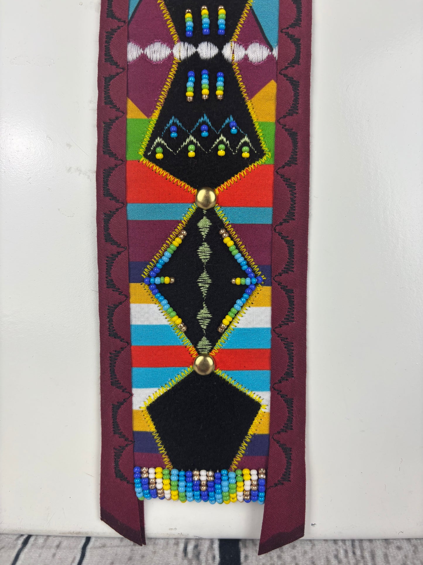 Maroon Appliqué Necktie