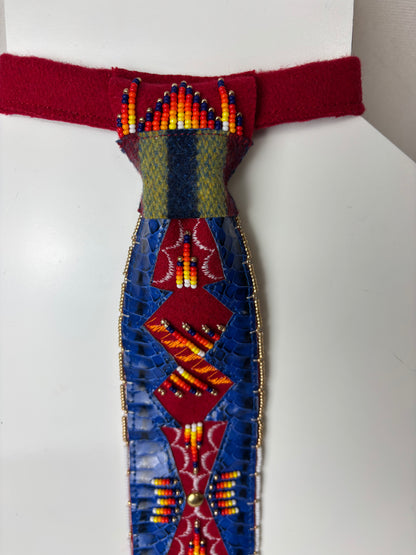 Snake Skin Appliqué Necktie